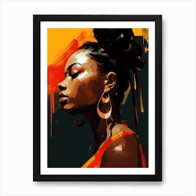 Portrait Of African American Woman 5 Art Print