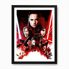 Star Wars The Last Jedi movie Art Print