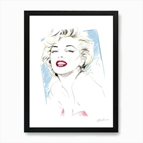 Blonde Bombshell - Retro 80s Style Art Print