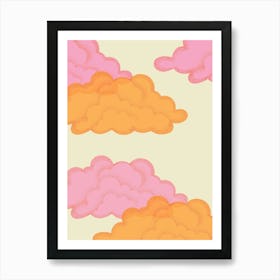 Pink And Orange Clouds Art Print