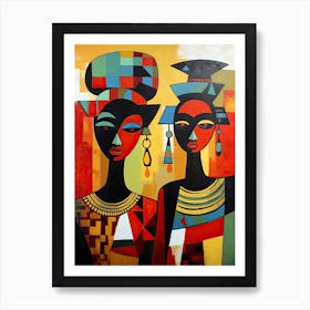 African abstract print Art Print