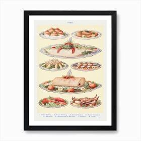 Fish III Oyster Patties, Boiled Turbot Art Print