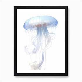 Upside Down Jellyfish Simple Drawing 3 Art Print