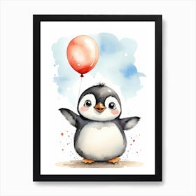 Adorable Chibi Baby Penguin (5) Art Print