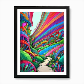 Psychedelic Landscape Art Print