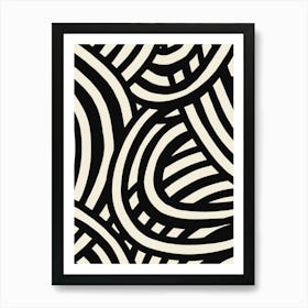 Abstract Black And White Pattern Art Print