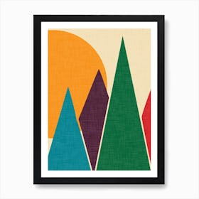 Wondering Solar Mountain Art Print