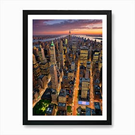 New York’s Dynamic Evening Rush Art Print