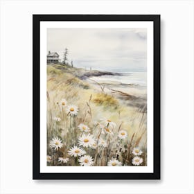 Flowers Along The Coast Vintage Art Print