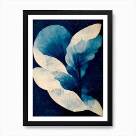 Blue Night Flower Art Print