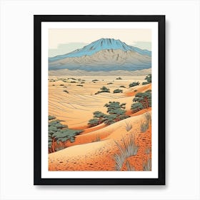 Sand Dunes Of Tottori, Japan Vintage Travel Art 3 Art Print