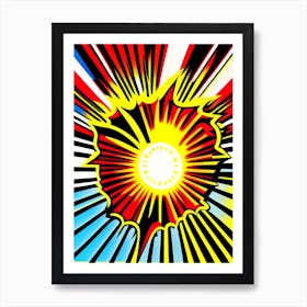 Solar Flare Bright Comic Space Art Print