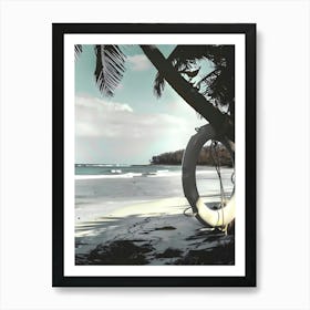 Life Ring On The Beach Art Print