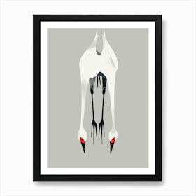 Modern art of Cranes Art Print