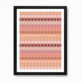 Mid Century Modern Dots Peach Art Print