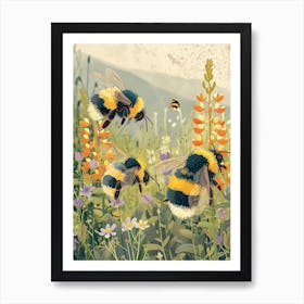 Bumblebee Storybook Illustration 1 Art Print