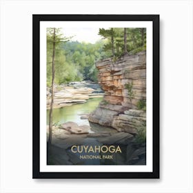 Cuyahoga Valley National Park Watercolour Vintage Travel Poster 2 Art Print
