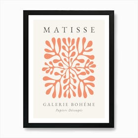 Matisse Orange Leaf Print 2 Art Print