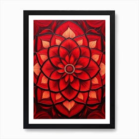 Symmetrical Mandalas Geometric Illustration 3 Art Print