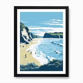 A Picture Of Barafundle Bay Beach Pembrokeshire Wales 1 Art Print