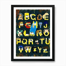 Simpsons Alphabet Art Print