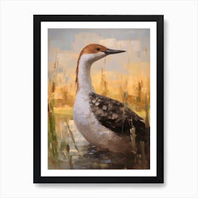 Bird Painting Loon 4 Art Print