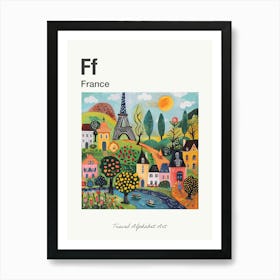 Kids Travel Alphabet  France 2 Art Print