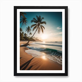 Sunset On a Tropical Island Art Print