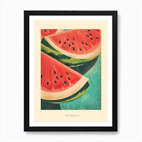 Watermelon Art Deco Poster 2 Art Print