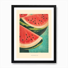 Watermelon Art Deco Poster 2 Affiche