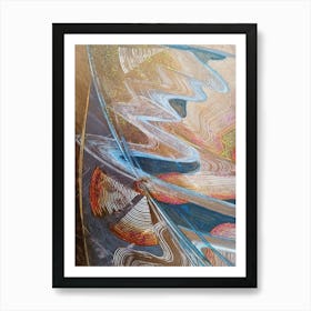 Golden abstraction 2 Art Print