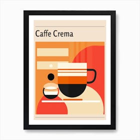 Caffe Crema Midcentury Modern Poster Art Print