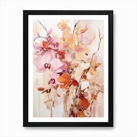 Fall Flower Painting Orchid 4 Art Print