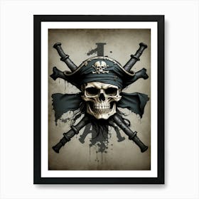 Pirate Skull Art Print