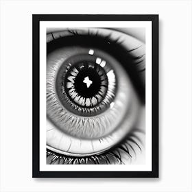 Black And White Eye Art Print