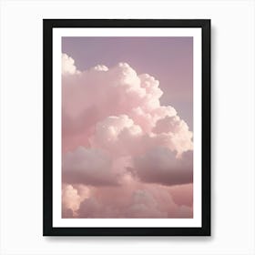 Pink Aesthetic Sunset Cloud Photography Art Print