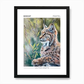 Bobcat Pastel Watercolour 2 Poster Art Print