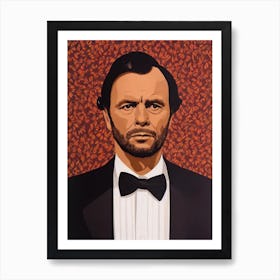 Jean Louis Trintignant Illustration Movies Art Print