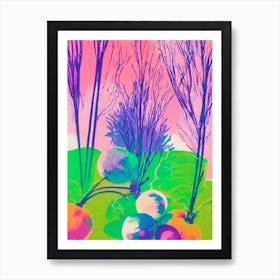 Beetroot Risograph Retro Poster vegetable Art Print