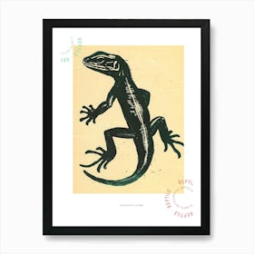 Oustalets Lizard Block Print 1 Poster Art Print