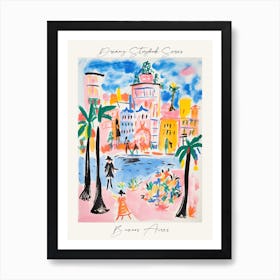 Poster Of Buenos Aires, Dreamy Storybook Illustration 3 Art Print