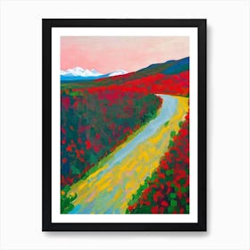 Denali National Park And Preserve United States Of America Abstract Colourful Art Print