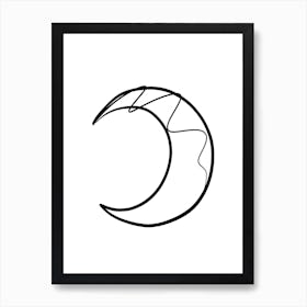 The Moon Line Art Print