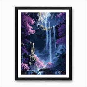 Great cherry blossom waterfall Art Print