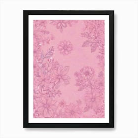 Pink Flowers 12 Art Print