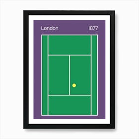 London Tennis Court Art Print