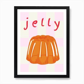 Jelly Check Pink Art Print