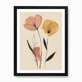 Belfast Flower Market Boho Minimalist Style Poster