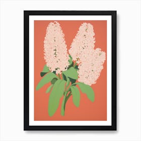 Hyacinths Flower Big Bold Illustration 2 Art Print