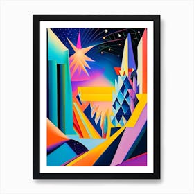 Galaxy Cluster Abstract Modern Pop Space Art Print